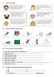 English Worksheet: jobs and professions
