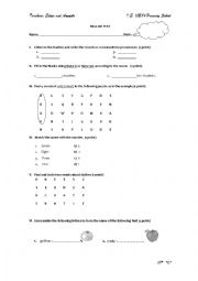 English Worksheet: easy test