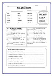 English Worksheet: Wh-questions