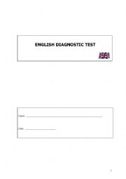 English Worksheet: Diagnostic test