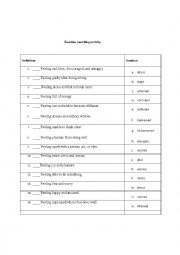 Emotion matching activity