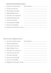 English Worksheet: reported speech - commands, requests
