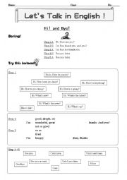 English Worksheet: Greetings