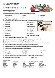 English Worksheet: the Big Bang Theory - the ornithophobia diffusion