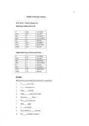 English Worksheet: Verb To Be