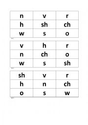 English Worksheet: bingo cards