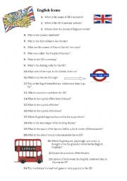 English Worksheet: English Icons 