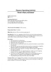 English Worksheet: Fluency Speaking Skills