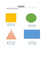 English Worksheet: SHAPES