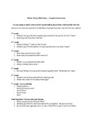 When Harry met sally old couples interviews (at the end of movie) worksheet