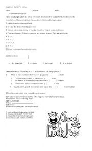 English Worksheet: ESL   EXERCISES
