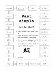 Irregular verbs board game