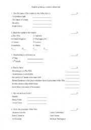 English Worksheet: Culture Test