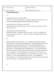 English Worksheet: review 