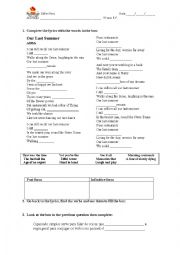 English Worksheet: simple past - our last summer