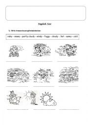 English Worksheet: Weather, months and seasons