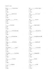 English Worksheet: verb to be