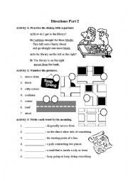 English Worksheet: Directions Part 2