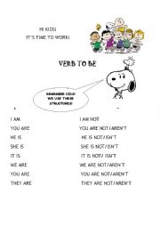 verb to be for kids