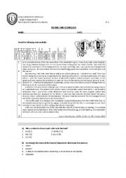 English Worksheet: Internet and technology