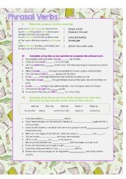 English Worksheet: Phrasal Verbs Set 1