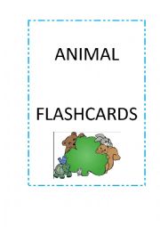 English Worksheet: Animal flashcards