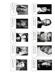 English Worksheet: celebrities of the past 