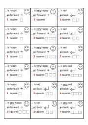 English Worksheet: Board game cards _ for any game with characters