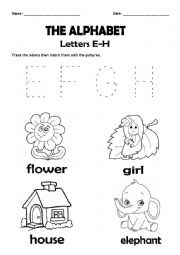 English Worksheet: The Alphabet