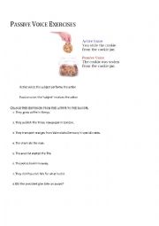 English Worksheet: Passive Voice Exercises