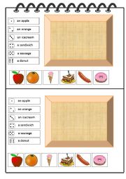 English Worksheet: Food Game