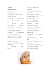 English Worksheet: Beautiful - Christina Aguilera