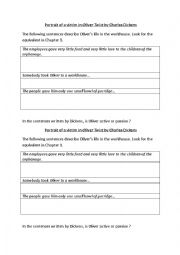 English Worksheet: Oliver Twist as a victim