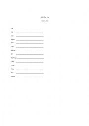 English Worksheet: Cat in the Hat Vocabulary