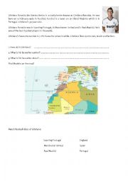 English Worksheet: Cristiano Ronaldo - reading