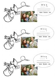 English Worksheet: Welcome to Baby Charlotte !