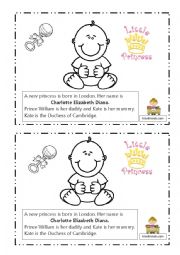 English Worksheet: little princess for little ones