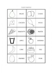 English Worksheet: Food domino