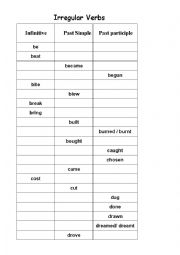 IRREGULAR VERBS