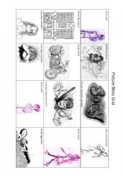 English Worksheet: Picture Story Grid
