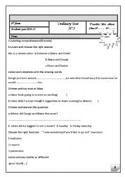 English Worksheet: mid term test 3