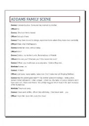 English Worksheet: Present Perfect - Addams Family Scene