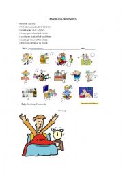 English Worksheet: Daily habits