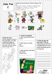 English Worksheet: Jobs