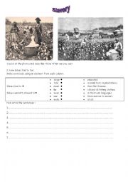 English Worksheet: slavery