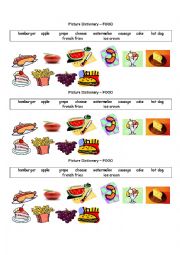 English Worksheet: Food Picture Dictionary 1