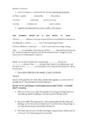 English Worksheet: WRITING REVIEWS FOR CAE