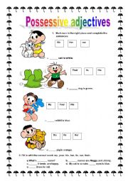 English Worksheet: Possessive adjectives