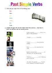 English Worksheet: Past Simple Verbs