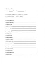 English Worksheet: Do You Like?